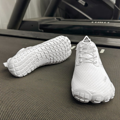 Water Shoes Men Women Quick Dry Aqua Shoes for Beach Swimming Yoga Fitness Outdoor, Non-Slip Rubber Sole Lace-Up Round Toe Striped Design, Barefoot Feel Lightweight - US 4.5 to 14