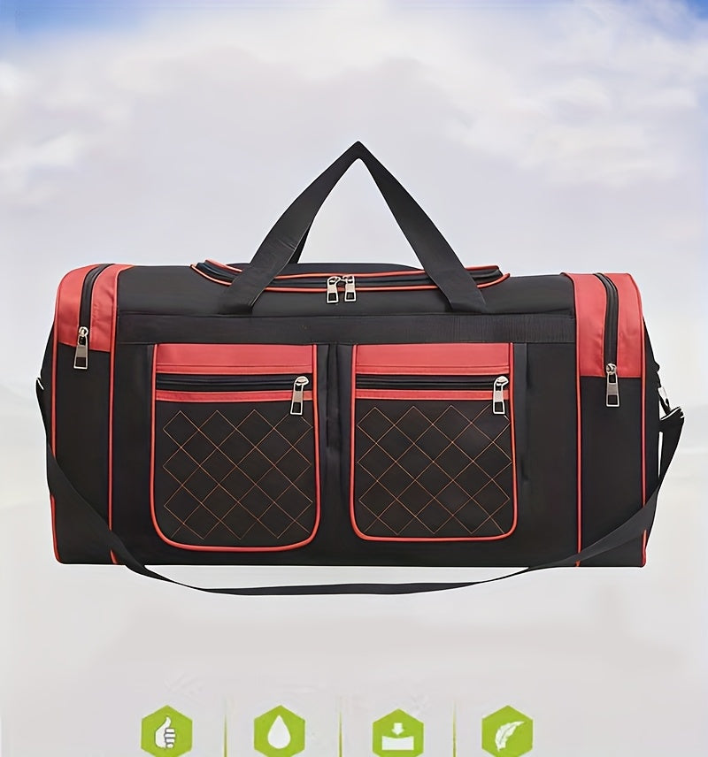 Sac de voyage grande capacité pour hommes et femmes – Sac de sport robuste multi-poches, avec bandoulière réglable et fermeture éclair pour le fitness, les escapades de week-end, les voyages d'affaires et les activités en plein air