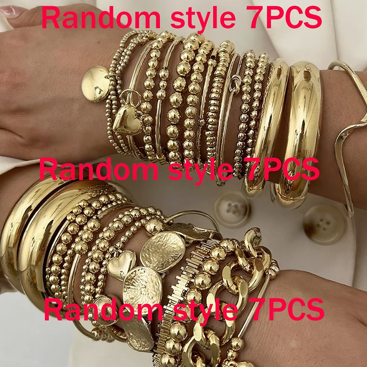 Ensemble de bracelets à breloques vintage avec nœud et imprimé léopard pour femme – Bracelets bohèmes en cordon irrégulier, styles et couleurs aléatoires, argent et or, lot de 7 ou 16 pièces pour les vacances et le quotidien
