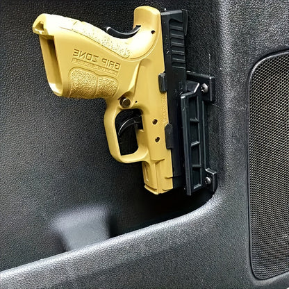 Lot de 2 supports magnétiques dissimulés pour pistolet – Support magnétique puissant pour un accès rapide, idéal pour voiture, camion, SUV, bureau, table de chevet, mur et sous comptoir, support magnétique universel pour arme de poing