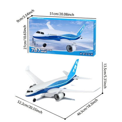 Avion radiocommandé modèle Airliner 787 BM30 BM29, planeur télécommandé 3 canaux 2,4 GHz avec gyroscope, mousse EPP, portée de 200 m, 6 à 10 min de vol, tonneaux et acrobaties – Avion RC idéal pour débutants, cadeau pour enfants et adultes