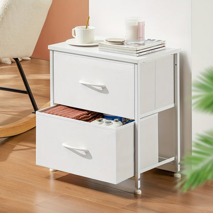Meuble à tiroirs avec cadre en métal et dessus en bois massif – Organisateur de rangement pour bureau à domicile, 2 à 10 tiroirs, assemblage requis – Blanc, gris, noir, brun rustique – Caisson de rangement pour chambre, salon et bureau