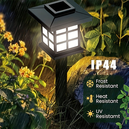 Lot de 6/12/24 lampes solaires d'extérieur pour jardin, étanches IP44 | Éclairage paysager LED blanc chaud/multicolore pour allée, cour, terrasse et décoration de fête – Marche/arrêt automatique
