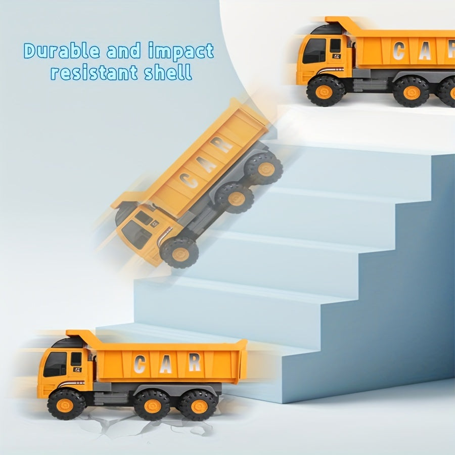 Grand engin de chantier jouet pour enfants - Choisissez entre pelleteuse, grue, camion bétonnière ou chargeuse | Camion de simulation à commande manuelle, jouet de construction STEM pour garçons dès 3 ans, cadeau d'anniversaire