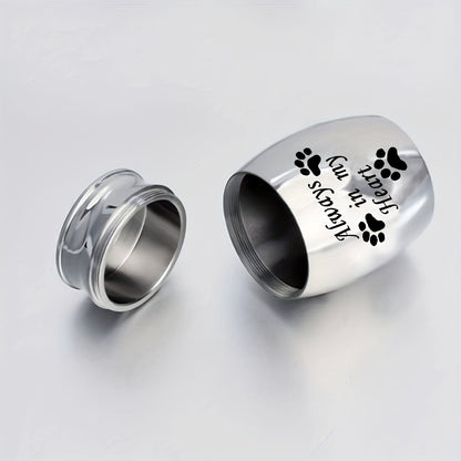 Petites urnes souvenirs pour cendres humaines et animaux - Mini urne funéraire de 1,57 pouce en alliage d'aluminium, support à cendres commémoratif « Always in My Heart », 6 couleurs disponibles