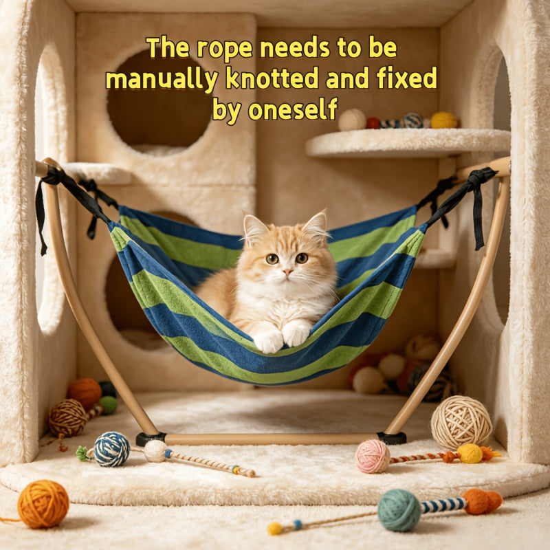 Hamac pour chats et petits chiens – Hamac suspendu doux et respirant pour chat avec sangles robustes résistantes aux morsures, capacité de poids stable, installation facile pour cage, caisse et meubles d'intérieur