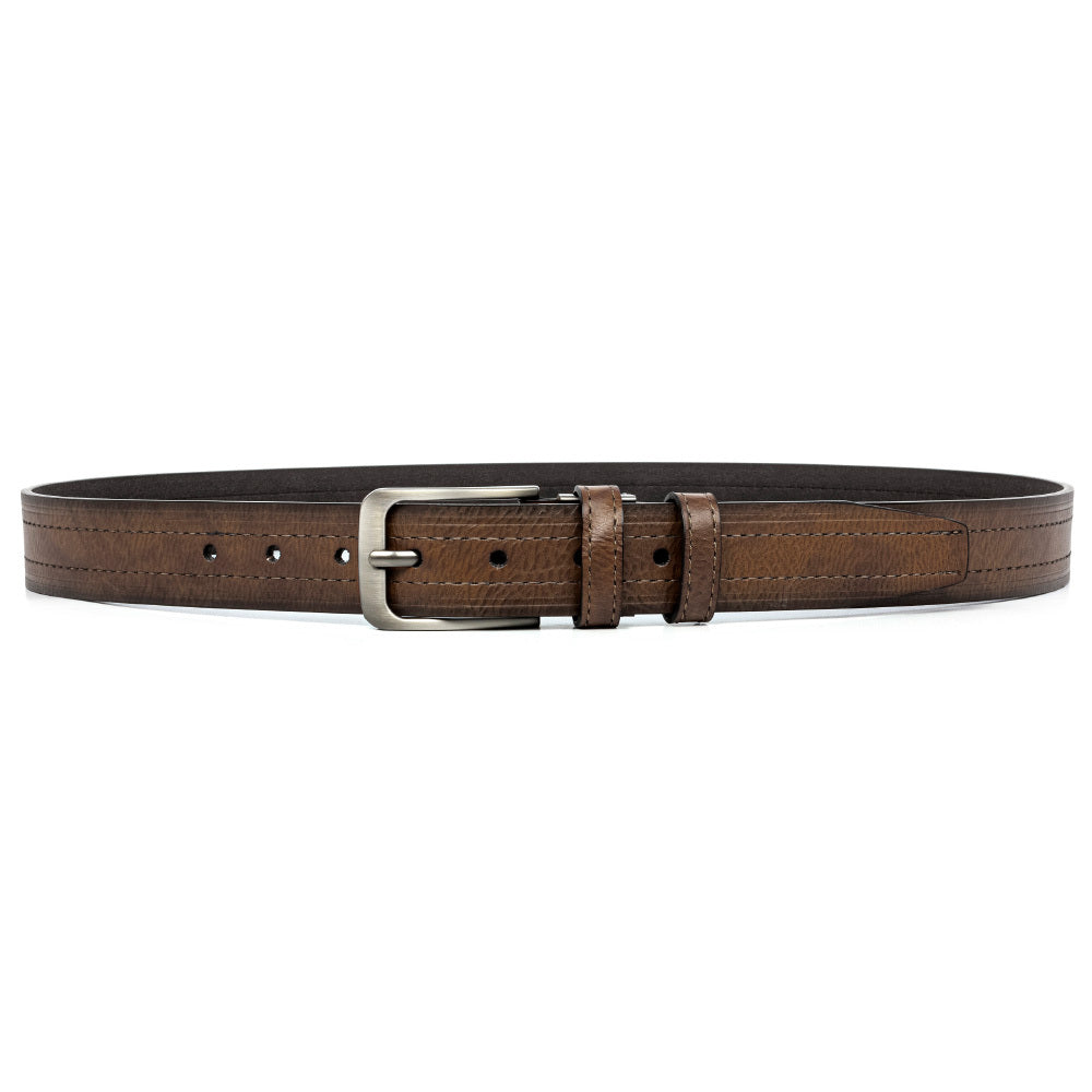 Lot de 2 ceintures pour homme en cuir de vachette véritable avec coffret cadeau – Ceinture classique vintage à boucle ardillon réglable pour jean, tailles 30"-52"