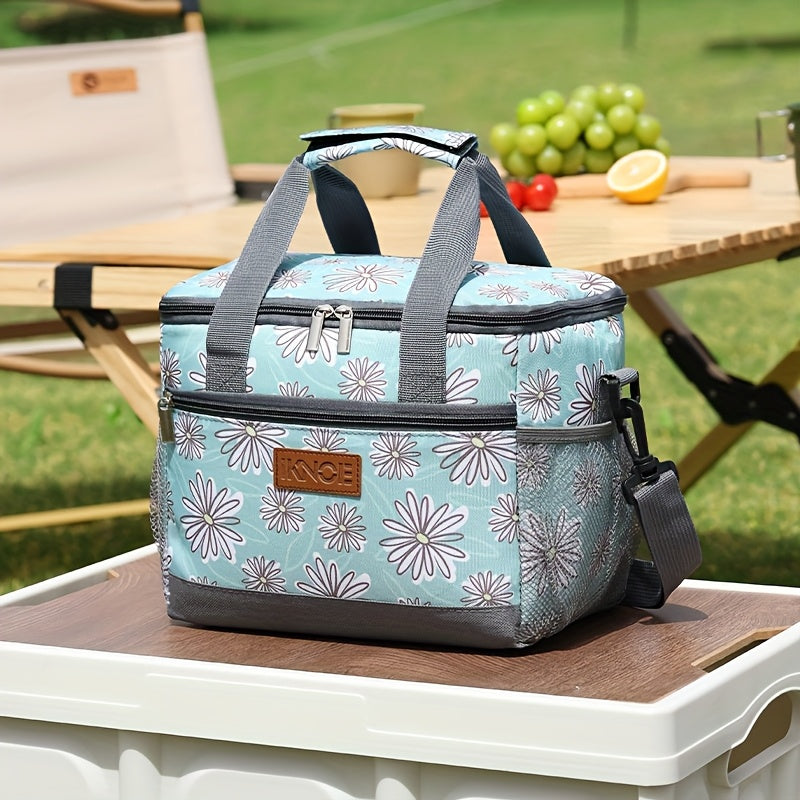 Sac à lunch isotherme pliable et portable, sac fourre-tout pour boîte à bento, doublure en aluminium étanche gardant les aliments frais et froids pour le travail, les voyages, les pique-niques et l'école
