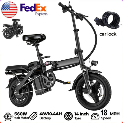 Urban Commuter Electric Scooter & Folding E-Bike 560W Peak Motor 48V Up to 35 Miles Range 330lbs Capacity – 15 to 24.5MPH City Commute E-Scooter for Adults