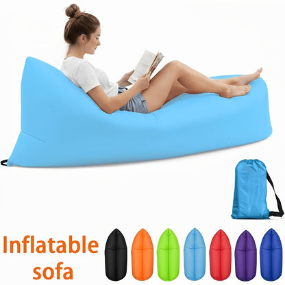 Fauteuil gonflable pliable, canapé pneumatique portable pour camping, plage, festivals, réunions en plein air, gonflage rapide, adultes, violet, bleu, vert, noir, rouge, jaune, orange