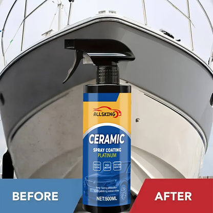 Spray de revêtement céramique nano 3-en-1 pour voitures – Résistant aux rayures, fini brillant haute définition, couche protectrice longue durée pour tous types de peinture, protection de peinture extérieure pour voiture, camion et SUV