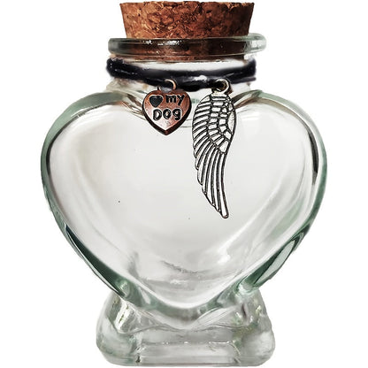 Bouteille souvenir pour poils d'animaux – Urne pour poils de chien ou de chat, cadeau de condoléances pour perte  d'animal, élégante mini urne pour conserver une mèche de poils pour toujours