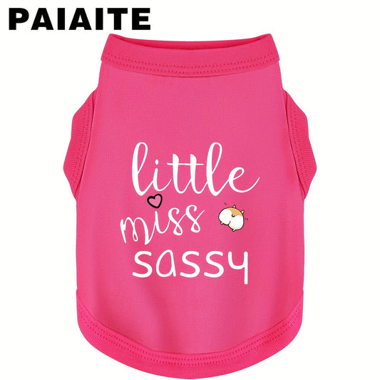 Gilet d'été rose sans manches pour chien - T-shirt en tricot respirant à motif cœurs et chats pour petits chiens et chiots, vêtement confortable et léger pour temps chaud