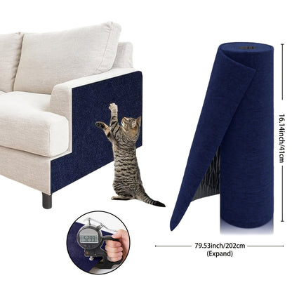 Protecteurs de meubles anti-griffes pour chat auto-adhésifs - Protections découpables pour canapé et mur, dispositifs de dissuasion durables contre les griffades de chat pour canapé, chaise, cadre de porte