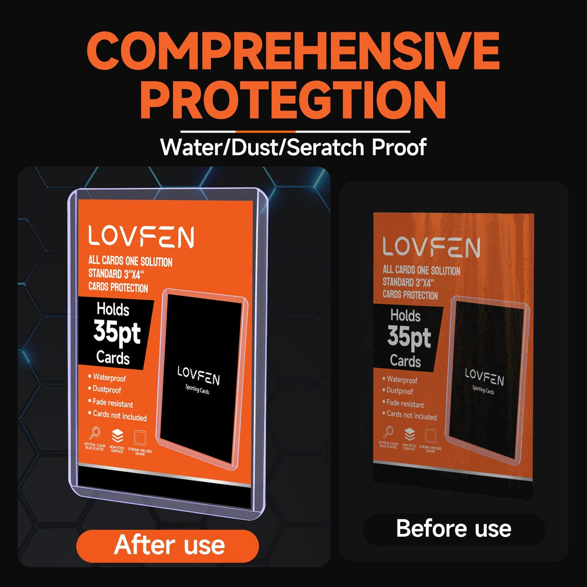 Lot de 2000 protecteurs de cartes rigides (Top Loaders) 3x4 - Étuis rigides pour cartes de baseball, football, basket-ball, Pokémon, MTG et autres cartes à collectionner | Étui de rangement en gros