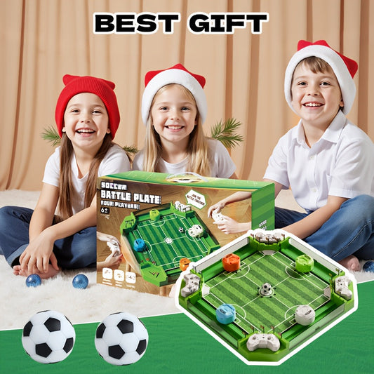 Baby-foot de table pour enfants, adolescents et adultes, mini jeu de football portable pour 2 à 4 joueurs avec 2 balles, activité d'intérieur compétitive et amusante pour les soirées en famille