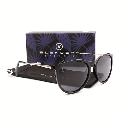 Lunettes de soleil ovales et elliptiques pour femme à dégradé - Monture légère avec charnières métalliques et verres dégradés rose-vert, lunettes tendance avec protection UV pour la conduite et le quotidien, étui et chiffon de nettoyage inclus