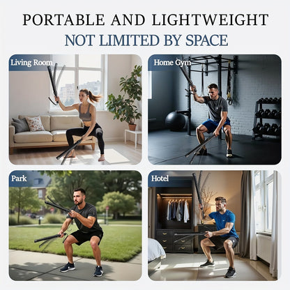 Ensemble de cordes de combat sans fil, 2 pièces – Corde de combat portable pour entraînement musculaire des bras à domicile, équipement de fitness pour hommes et femmes, exercice en intérieur et en extérieur
