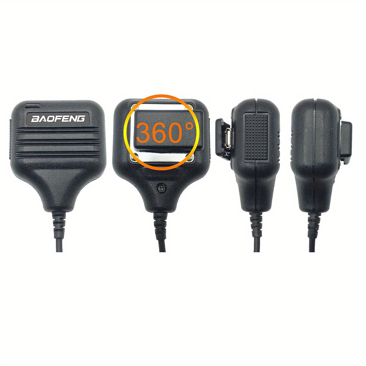 Oreillette pour talkie-walkie Baofeng H7 avec grand haut-parleur et connecteur K – Radio bidirectionnelle longue portée 1,5 km pour ouvriers du bâtiment, sécurité, activités en extérieur et communication professionnelle