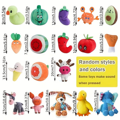 Puppy Plush Teething Toy Set for Small Dogs – 7 or 13 Piece Assorted Soft Squeaky Stuffed Animal Toys, Random Styles, Gentle on Puppy Teeth & Gums, Fun Gift Bundle for Small Breed Puppies