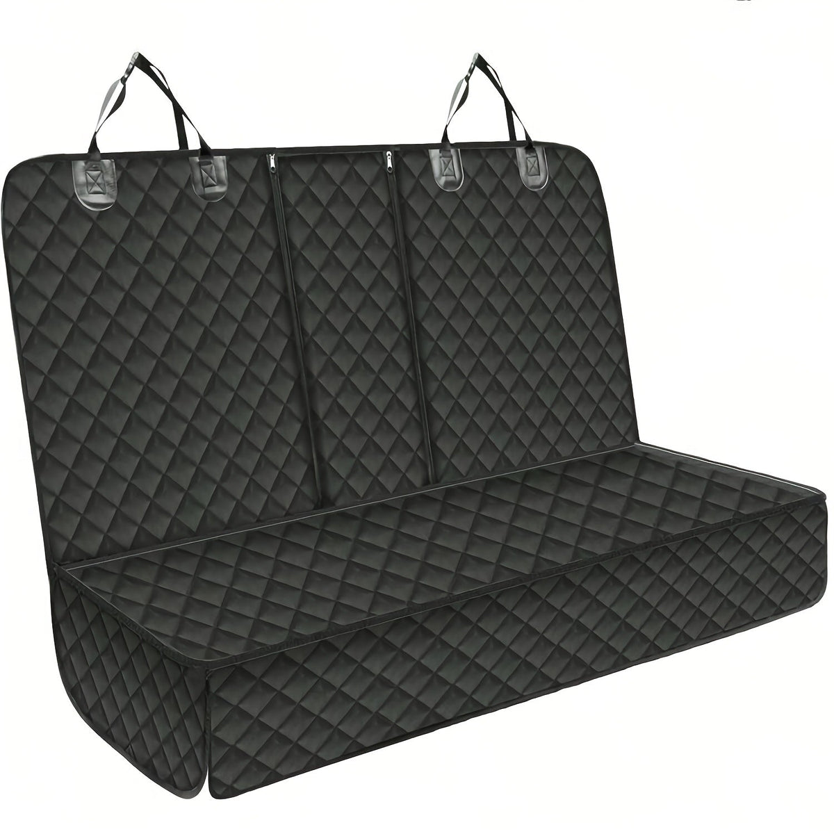 Housse de siège auto pour chien pour siège arrière – Imperméable, antidérapante et anti-rayures, protège-siège lavable compatible avec accoudoir, convient à la plupart des voitures, SUV et camions, motif fleurs et crânes noir