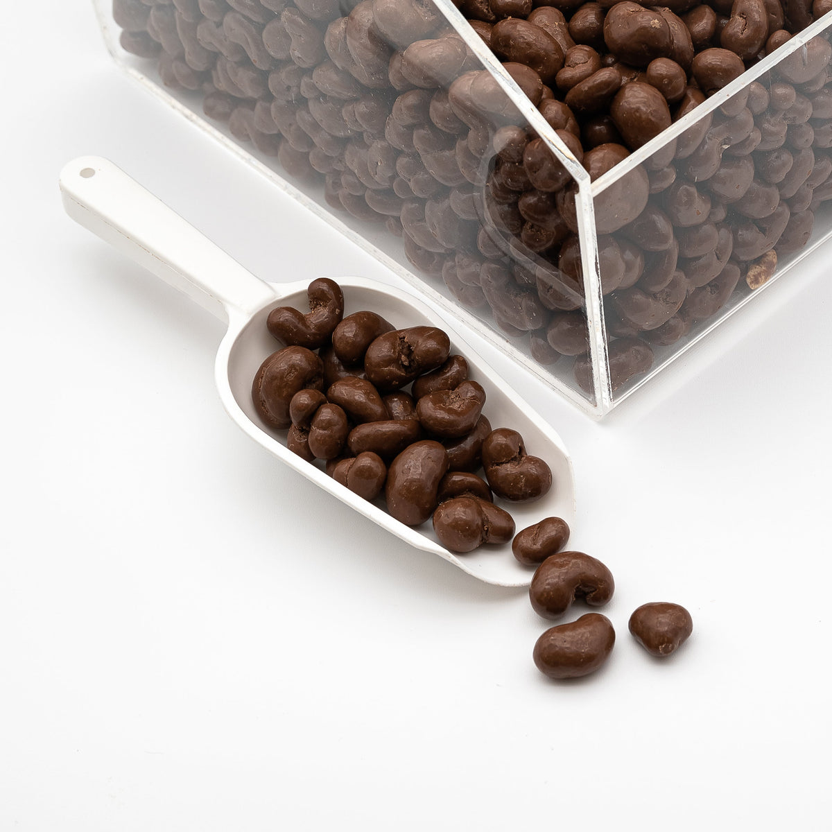 Noix de cajou au chocolat au lait – Noix de cajou enrobées de chocolat au lait crémeux de qualité supérieure, collation gourmande en vrac pour cadeaux, fêtes et plaisirs quotidiens