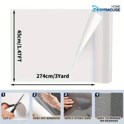 Anti-Cat Scratch Tape Transparent Self-Adhesive Furniture Protector - 3 Yard Roll Cat Scratch Deterrent Film for Sofa Couch Doors & Carpet - 4 Width Options (5.9", 11.8", 17.7", 23.6")