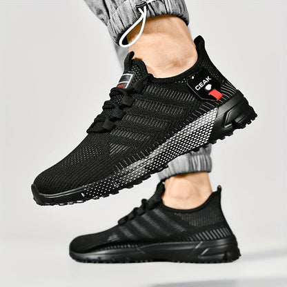 Baskets respirantes en maille pour hommes – Chaussures de sport légères et antidérapantes, coupe basse, pour la course, le jogging, la salle de sport, les activités en extérieur et le quotidien, tailles US 6.5–13.5