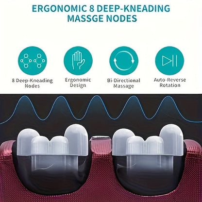 Masseur de pieds électrique avec chaleur – Pétrissage profond et compression pour jambes, pieds et bras, usage à domicile et au bureau, modèles multiples avec housses de pieds