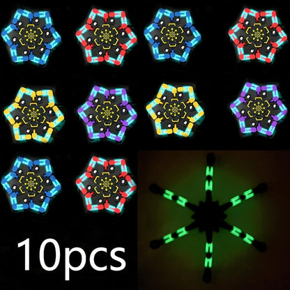 Lot de 10 ou 15 fidget spinners assortis, robots mécaniques gyroscopiques, jouets anti-stress pour les doigts, éditions standard et lumineuses, cadeaux pour fêtes, récompenses scolaires, pour enfants et adultes