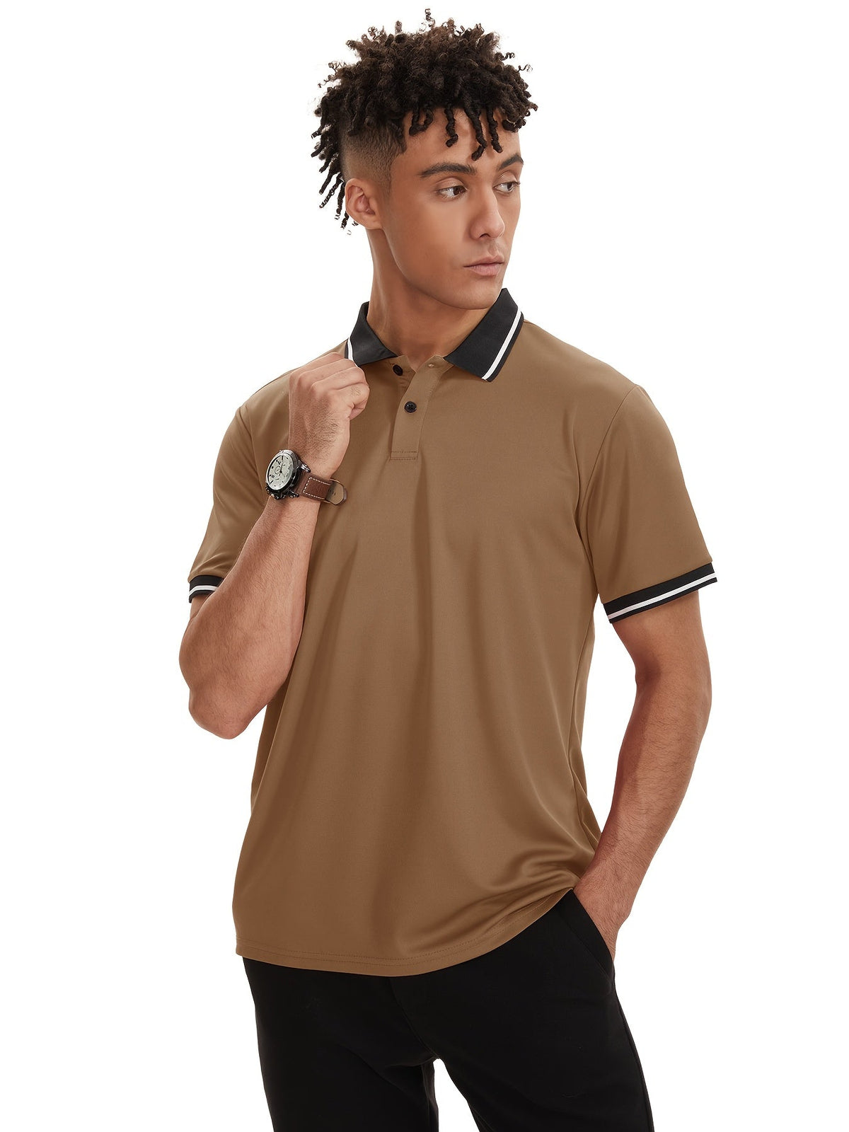 Lot de 6 polos pour homme, manches courtes, sport, golf, décontracté, été, plein air – Polo respirant et anti-humidité pour homme, couleurs assorties, tailles S à XXL