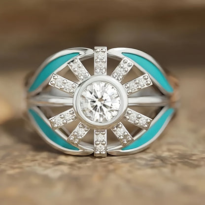 Lot de 9 bagues bohèmes empilables avec turquoise pour femme – Bijoux fantaisie luxueux style bohème, tons dorés avec turquoises synthétiques multi-éléments, idéal pour le quotidien, mariage, fiançailles, cadeau pour petite amie et amoureuse, tailles 6-11