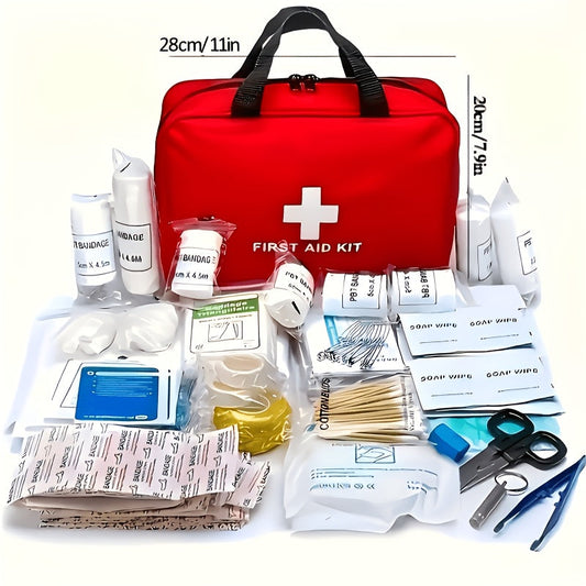 Trousse de premiers secours en plein air, kit médical de survie d'urgence de 22 pièces pour le camping, la randonnée, la chasse, les voyages et le trekking – Sac étanche portable avec équipement essentiel