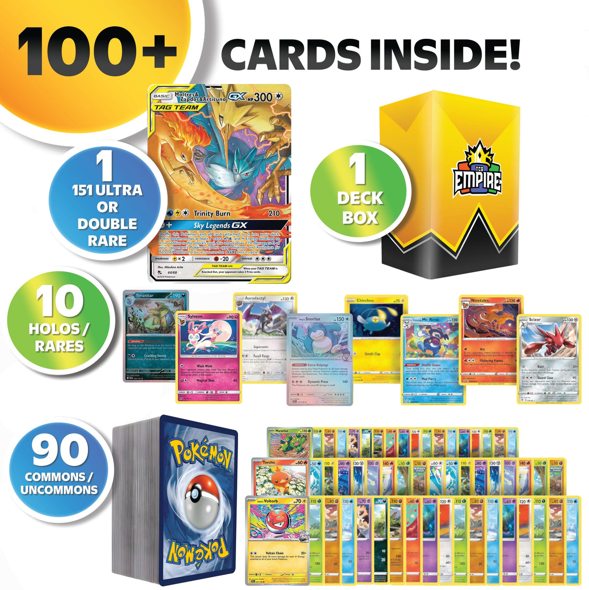 Lot Pokémon 151 Classics : plus de 100 cartes JCC authentiques – 1 carte Ultra ou Double Rare garantie parmi les 151 originaux | Dracaufeu, Pikachu, Mewtwo | Holos et Rares inclus | Cadeau pour enfants et collectionneurs
