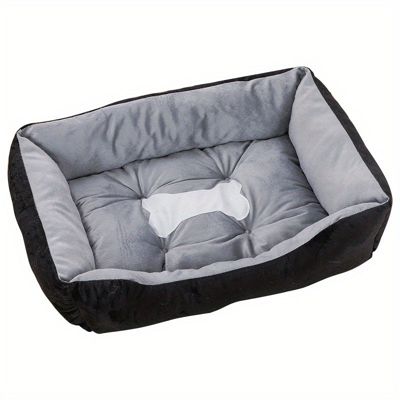 Panier pour chien et chat toutes saisons avec garnissage en coton PP haute résilience – Matelas orthopédique en peluche pour chiens et chats de petite, moyenne et grande taille, 5 tailles, panier apaisant anti-anxiété lavable