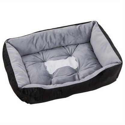 Panier pour chien et chat toutes saisons avec garnissage en coton PP haute résilience – Matelas orthopédique en peluche pour chiens et chats de petite, moyenne et grande taille, 5 tailles, panier apaisant anti-anxiété lavable