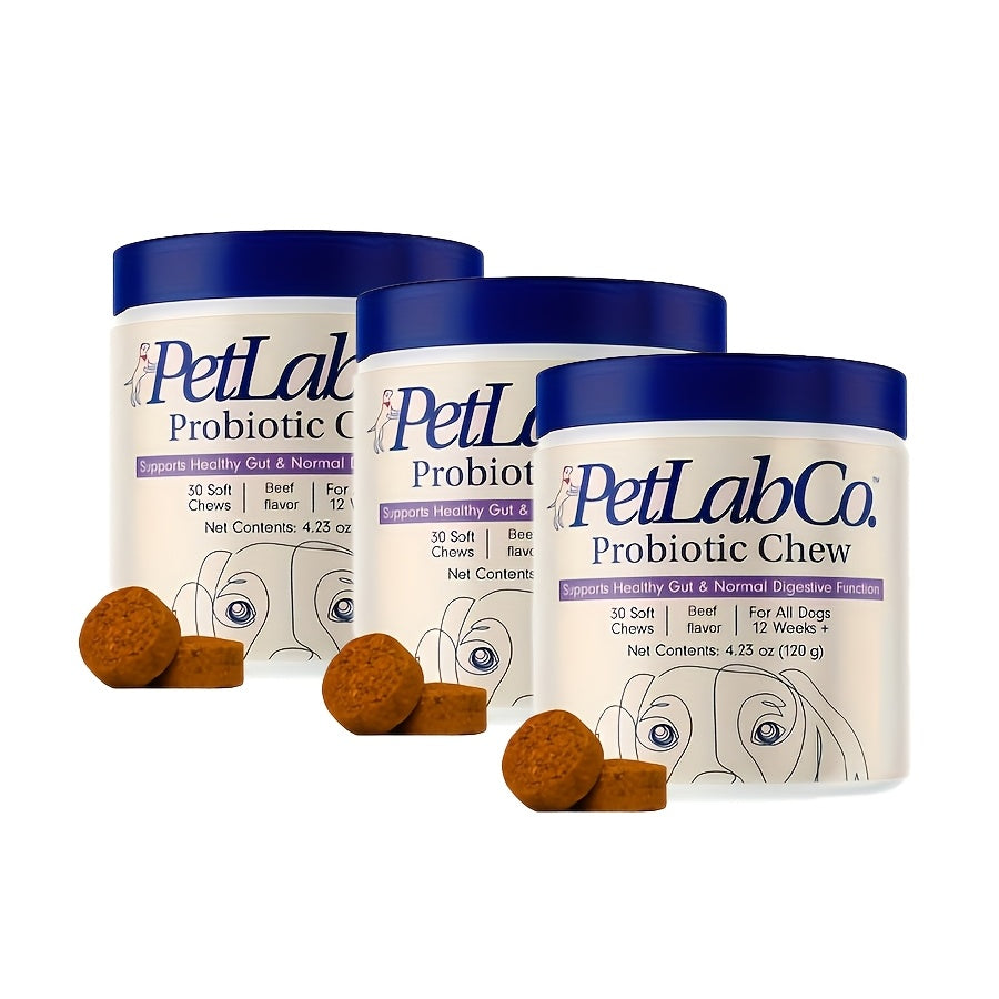 Friandises probiotiques et prébiotiques à mâcher pour chien, ingrédients naturels, soutient la santé intestinale, la digestion et la qualité de vie - 1 paquet ou 3 paquets, meilleur rapport qualité-prix