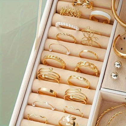 86pcs Faux Pearl Jewelry Set for Women – Necklace Bracelet Rings Earrings with Love Butterfly Star Moon Charms, Boho Fashion Accessories for Party Holiday Dating Daily Wear Gift