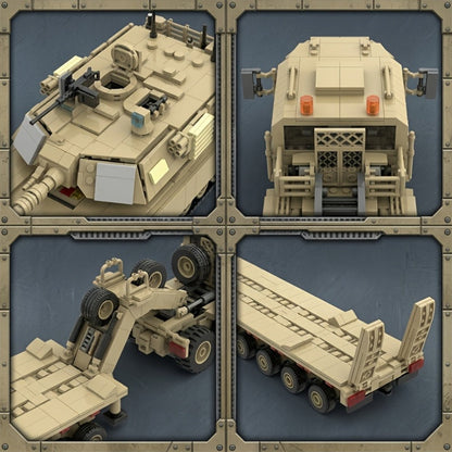 Ensemble de construction de véhicule blindé technique de 3580 pièces 628015 – Modèle de voiture militaire, briques de décoration intérieure, cadeau pour amis, anniversaires, Saint-Valentin et Noël
