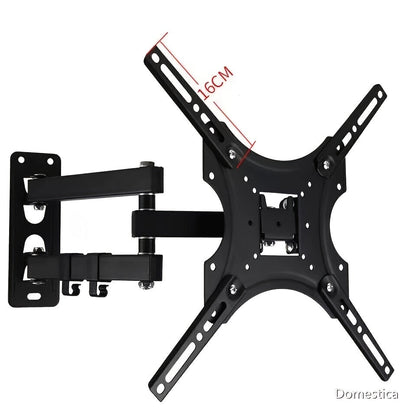 Support mural articulé pour téléviseur avec bras extensible, pivotant et inclinable pour téléviseurs LED/LCD de 22 à 55 pouces, compatible VESA, matériel inclus