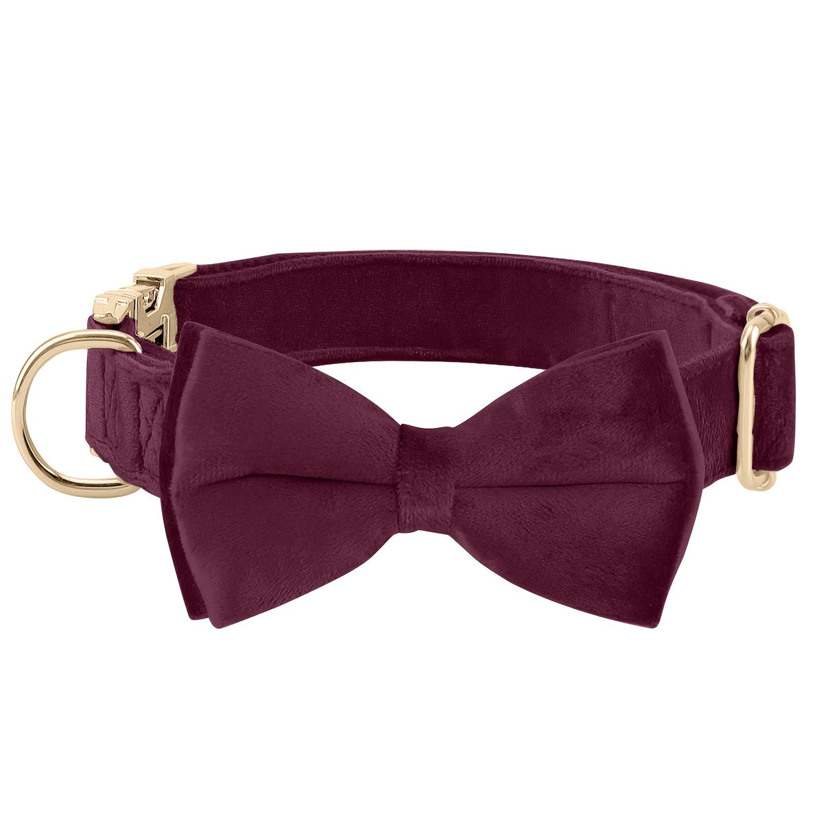 Collier avec nœud papillon pour chien en velours réglable avec boucle en métal - Collier avec nœud papillon mignon pour chiot, tailles S-XL pour chiens petits, moyens et grands, 12 couleurs, cadeau durable et élégant pour chien