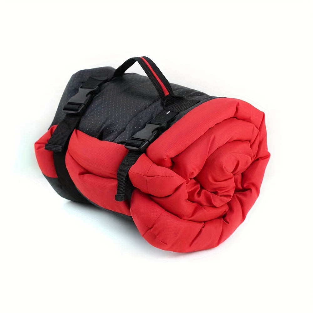Portable Camping Dog Bed for Small Medium Large Dogs – Moisture-Resistant Thick Foldable Outdoor Pet Mat with Carry Handles, Durable Polyester Travel Dog Bed for Camping Hiking Home Use