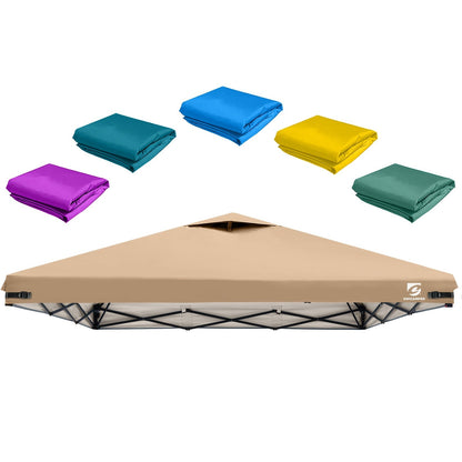 Toile de remplacement pour tonnelle pliante 3x3 m avec aération – Toile imperméable et résistante aux UV pour tentes à pieds droits, abri solaire toutes saisons pour jardin, terrasse et camping, 11 couleurs (toile seule)