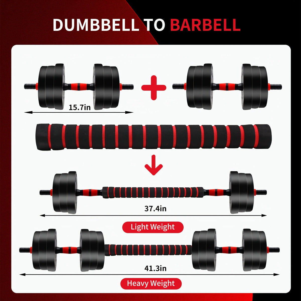 Set d'haltères réglables 10 kg & 20 kg pour hommes et femmes – Équipement de musculation pour salle de sport à domicile avec barre de connexion et disques pour entraînement de force, renforcement musculaire et remise en forme