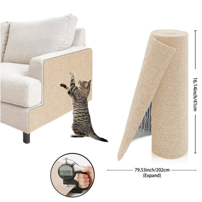 Protecteurs de meubles anti-griffes pour chat auto-adhésifs - Protections découpables pour canapé et mur, dispositifs de dissuasion durables contre les griffades de chat pour canapé, chaise, cadre de porte