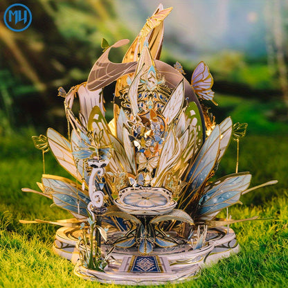 Kit de puzzle en métal 3D - Série Princesse et Elfe « Angel Story » avec présentoir - Modèle réduit à assembler pour adultes - Trône, château ou carrosse elfique - Cadeau unique pour un anniversaire, Noël ou le Nouvel An