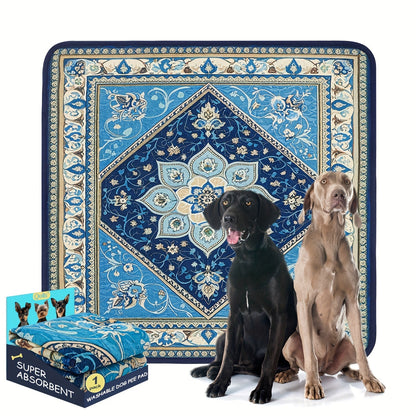 Washable Dog Pee Pads Reusable Puppy Training Pads Super Absorbent Heavy Duty Leakproof Non-Slip Pet Pads for Floor Crate Couch Whelping Multiple Sizes & Patterns Machine Washable