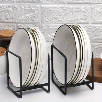 Lot de 4 organisateurs de vaisselle et égouttoirs en acier inoxydable pour placards – Support à assiettes et bols peu encombrant pour placards de cuisine et plans de travail – Ensemble d'organisation de cuisine durable