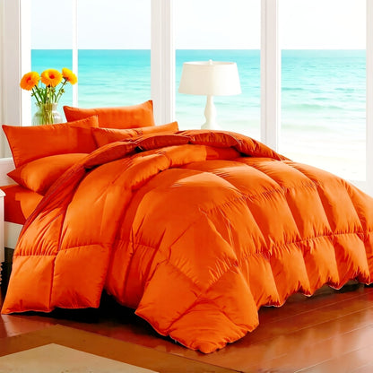 Ensemble de literie 7 pièces pour lit Queen/King – Parure de lit en microfibre douce à plis pincés, comprenant une couette, un drap-housse, un drap plat et 4 taies d'oreiller, ensemble de literie toutes saisons pour la maison et le dortoir