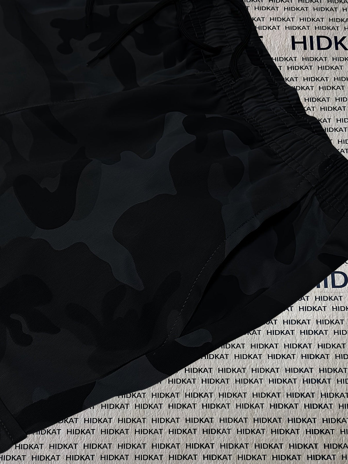 Pantalon cargo camouflage pour femme – Pantalon long décontracté pour la randonnée et le plein air, léger et respirant, multipoches, taille élastique, XS-XXL, camouflage
